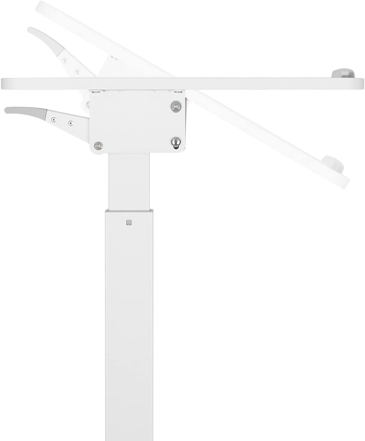 Maclean MC-892 in hoogte verstelbare laptoptafel met wielen zit-sta-bureau gasveer in hoogte verstelbaar tot max. 113 cm 30 graden kantelbaar belastbaar tot 8 kg (witte kleur)