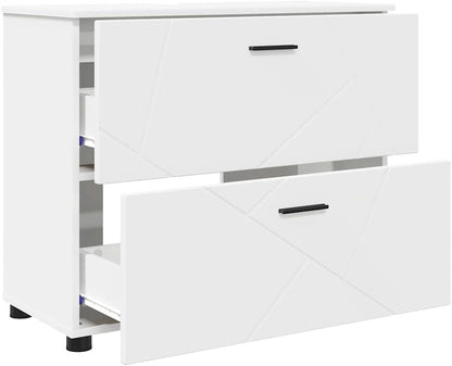 vidaXL Bathroom Set - Modern furniture for home storage, sleek design, decorative cabinet - QUORE