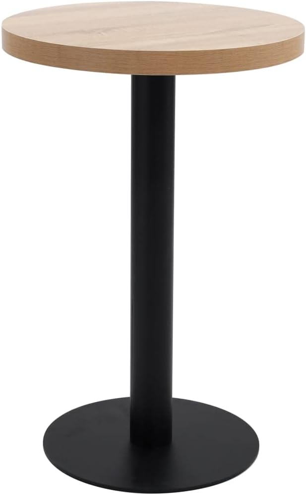 vidaXL Bistro table 50 cm MDF light brown