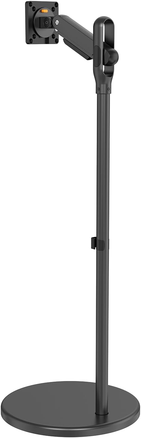 Maclean MC-970 Mobiele Monitor/TV-Stand op Wielen voor 17-35" Schermen, Vrijstaand, VESA 75x75 100x100, Belastbaarheid van 2 tot 10 kg, Kantelbaar en in Hoogte Verstelbaar (Zwart)