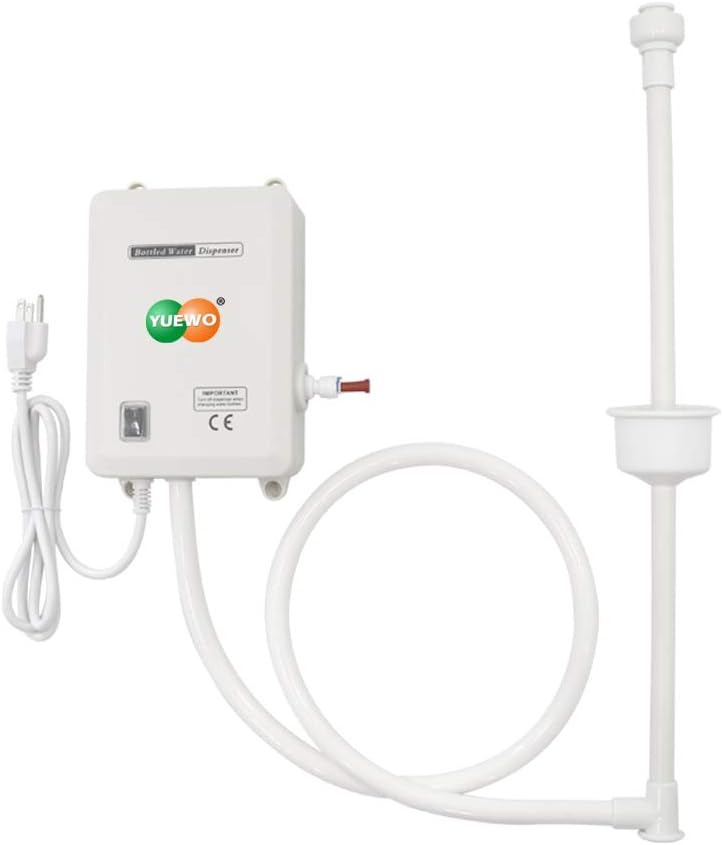 YUEWO Flessen, watersysteem, flessen, waterpomp, flessen, waterdispenser, pomp, 220 V AC 6 m, EU-stekker, 1 Gal/min met één inlaat, compatibel met koffie-/theeapparaten, waterdispensers