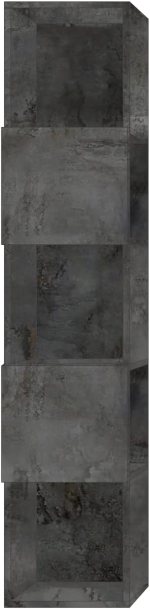 Verticale Wandkast Oxide – Hangkast – Opbergkast – Vakkenkast – Boekenkast – 33 x 158 x 35 Cm – 5 Kg Per Plank