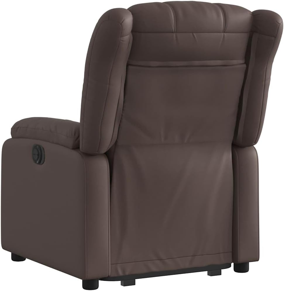 Relaxstoel met Opstahulp – Elektrische Stoel – Tv-Stoel – Ligstoel – Relaxfauteuil – Kunstleer Bekleding – Handmatige Ligfunctie – Stevig Frame