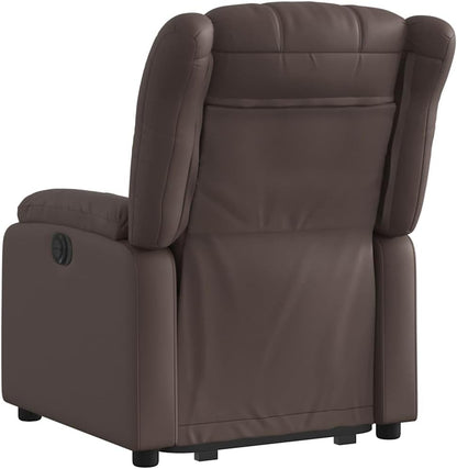 Relaxstoel met Opstahulp – Elektrische Stoel – Tv-Stoel – Ligstoel – Relaxfauteuil – Kunstleer Bekleding – Handmatige Ligfunctie – Stevig Frame