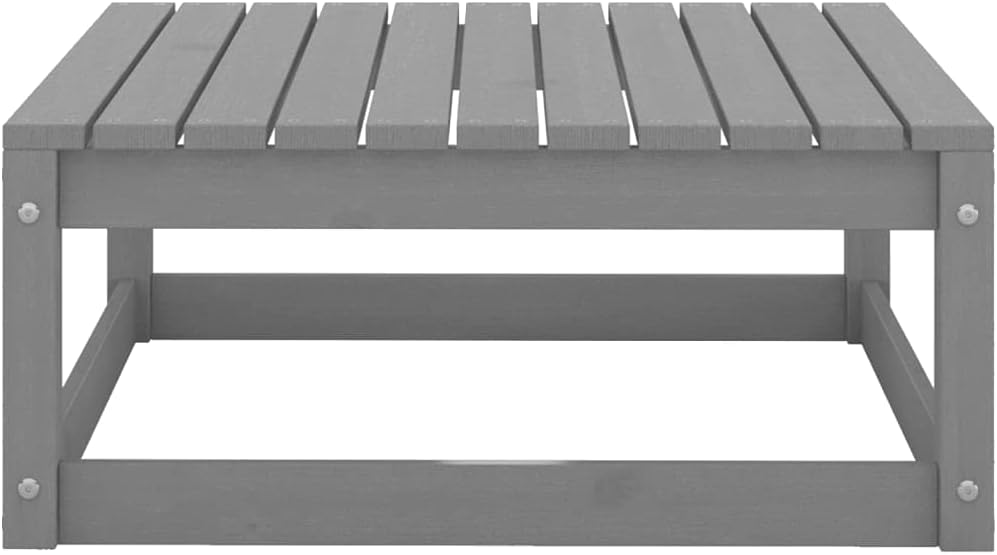 Lounge tuinmeubelset balkon meubelen set tuinlounge set 2-dlg. Tuin Loungeset Grijs grenen massief hout - QUORE