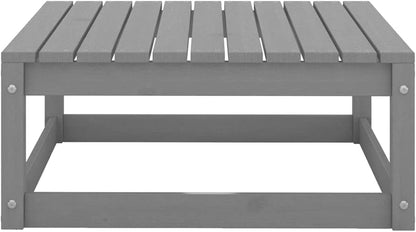 Lounge tuinmeubelset balkon meubelen set tuinlounge set 2-dlg. Tuin Loungeset Grijs grenen massief hout - QUORE