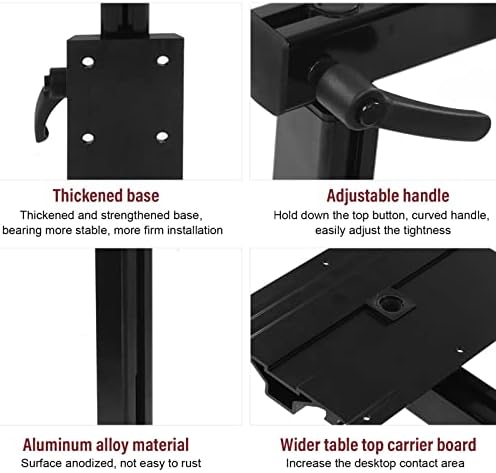 Afneembare Rechthoekige Marine/RV Tafel, Afneembare Draaibare Tafelpoot 360° Rotatie, Afneembaar Tafelpoot Systeem voor RV, Boot, Ponton, Jachten Recreatieve Voertuig Boot