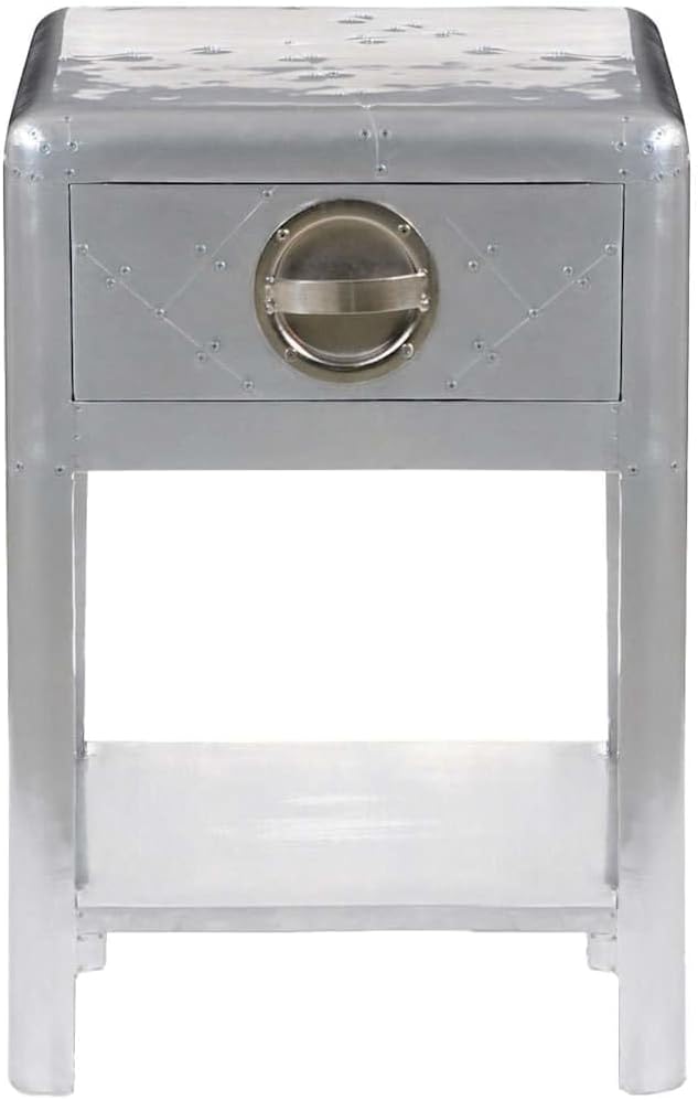vidaXL Side table with 1 drawer vintage aviation look