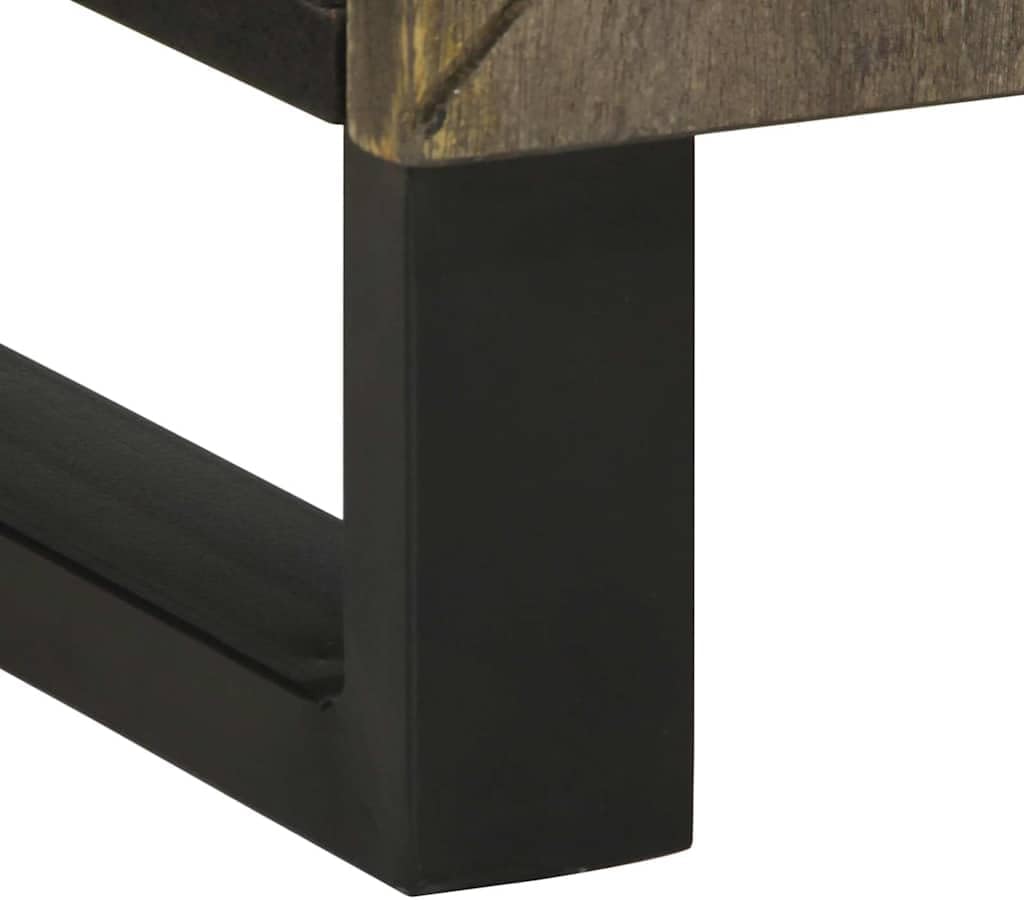 vidaXL 3-piece Bathroom furniture set solid mango wood black - QUORE