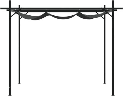 Pergola with retractable roof Anthracite 295x292x230cm, Canopies & Gazebos Outdoor & Garden - QUORE