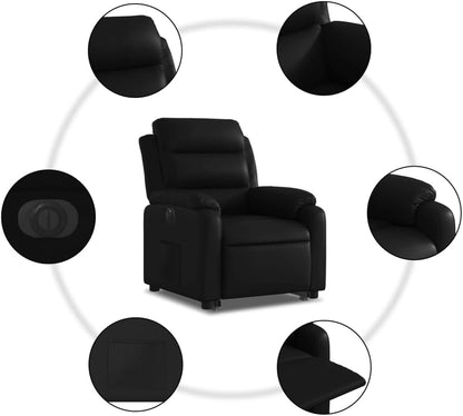 Elektrische Relaxfauteuil – Elektrische Sta Op Stoel – Verstelbare Relaxstoel – Draaifauteuil – Seniorenstoel – Elektrische Liftfunctie – Kunstleren Bekleding