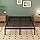 Metal Bed 160x200cm with Round Legs, Height 36cm Double Bed Frame with Metal Lens Slatted Frame, Black