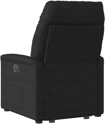 vidaXL Stand up massage chair adjustable microfibre fabric black
