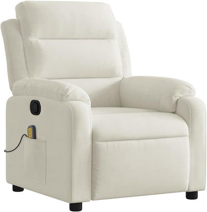 massagefauteuil – relaxfauteuil – massagestoel – verstelbare stoel – fluwelen bekleding – 6-punts vibratiemassage – handmatig verstelbaar tot 135°