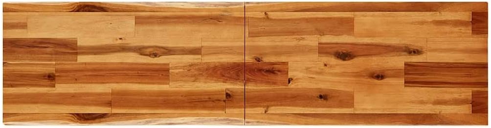 vidaXL Wall table with natural edge 140x40x80 cm solid acacia wood