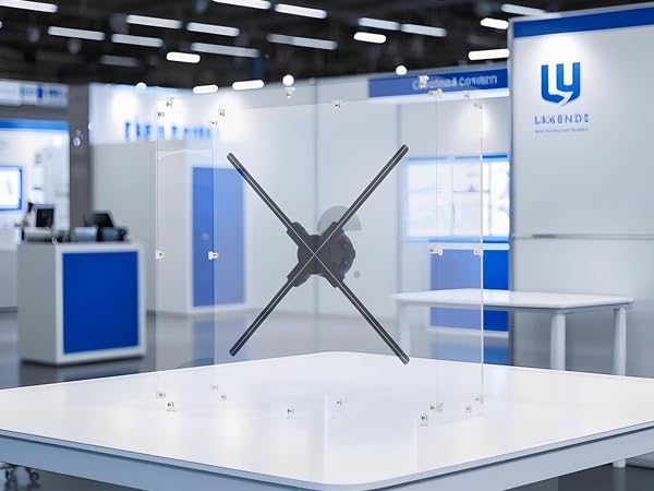 Beschermhoes 3D Holografische Ventilator Tot 22 Inch – Beschermkap – Beschermbehuizing – Acryl Behuizing – Transparante Afdekking – Transparant Acryl – Voorgeboorde Gaten Inclusief Schroeven