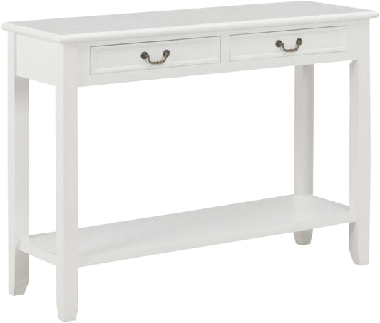 vidaXL Wall table 110x35x80 cm wood white