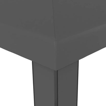 Gecheer Double Roof Pavilion with LED Strips Pergola for Garden, Patio, Sunroof, Parasol, Tent, Gazebo, Party, Anthracite, 3 x 3 m - QUORE