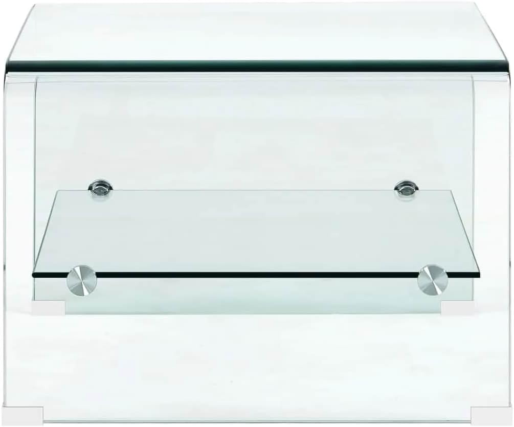 vidaXL Salontafel 50x45x33 cm gehard glas transparant