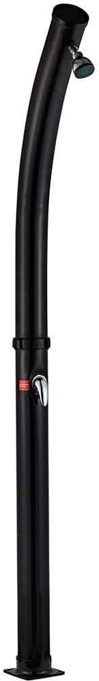 BAKAJI Douche op zonne-energie voor tuin, zwembad, outdoor, camping, 20 l, met verstelbare douchekop, warmwatermixer, aansluiting voor de tuin, afmetingen 214 x 11,5 x 11,5 cm