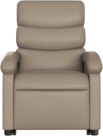 Cappuccino 3204046 fauteuil, met rugleuning, van kunstleer, meubelstuk voor woonkamer, fauteuil, relaxstoel, stoel voor slaapkamer - QUORE
