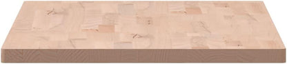 Houten Badkamerblad – Werkblad – Plank – Aanrechtblad – Blad – Massief Beukenhout – 100x50x2,5 cm – Afgeronde Hoeken – Duurzaam En Gemakkelijk Schoon Te Maken