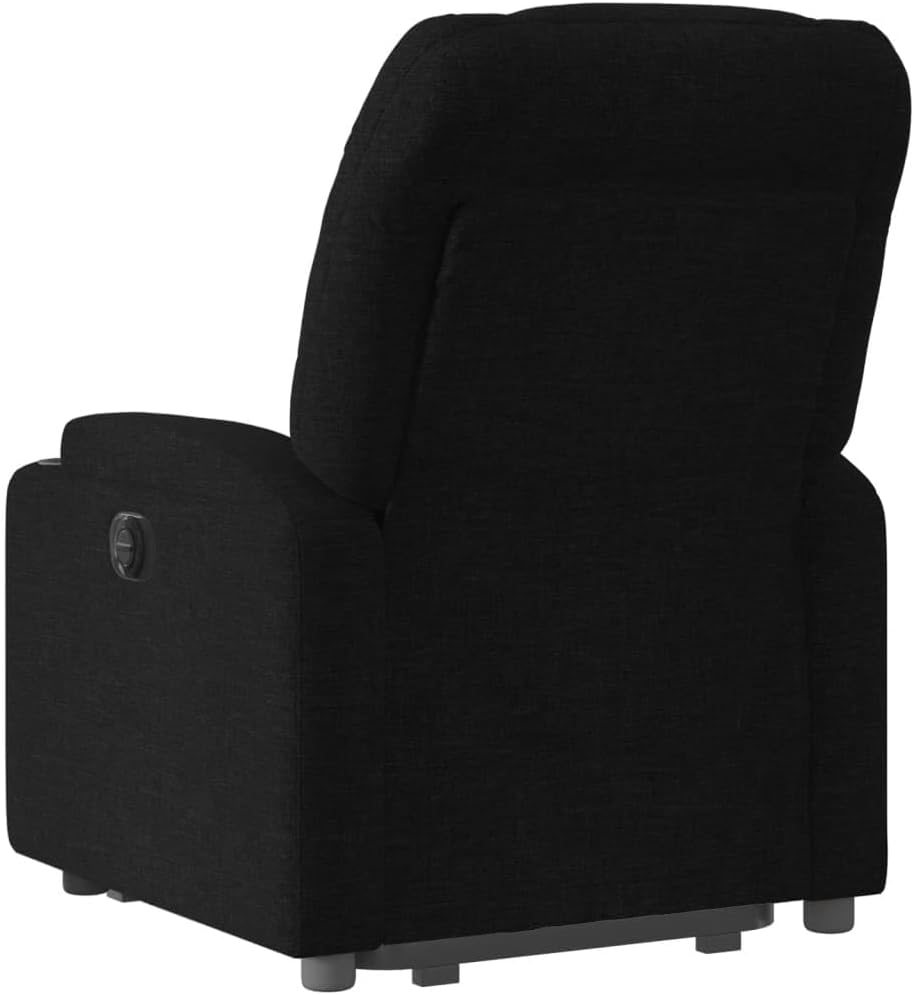 Fauteuil Met Kruk – Loungestoel – Armleuningstoel – Leesstoel – Moderne Stoel – Zacht Gevoerd en Ademende Polyester Stof – Robuust Multiplex en Metalen Frame