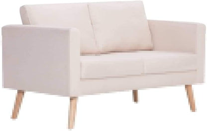 Gecheer Sofa bed, 2-Seater, Lounge Sofa with Back Cushion, Seat Cushion, Two Seater Sofa, Fabric Sofa, Living Room Sofa, Upholstered Sofa, Bed, Guest Bed, 116 x 70 x 73 cm (W x D x H) - QUORE