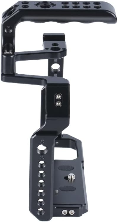 Camerakooi met Bovenhandgreep voor 90D/80D/70D – Camera Cage – DSLR Rig – Camera Rig – Videokooi – Aluminiumlegering – NATO Rail en 2 Cold Shoe