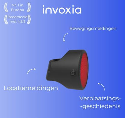 Invoxia Bike Tracker - GPS-tracker met diefstalbeveiliging voor fiets - Reflector met real-time waarschuwingen - 1 jaar abonnement inbegrepen - tot 3 maanden looptijd - discreet en licht - waterdicht