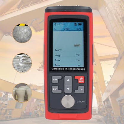 Industriële Diktemeter, Ultrasone Diktemeter 1-300 Mm, met Gegevensopslag 1500, Snelle Microprocessor, voor Metaal, Kunststof, Glas, Keramiek, Staal, Compact