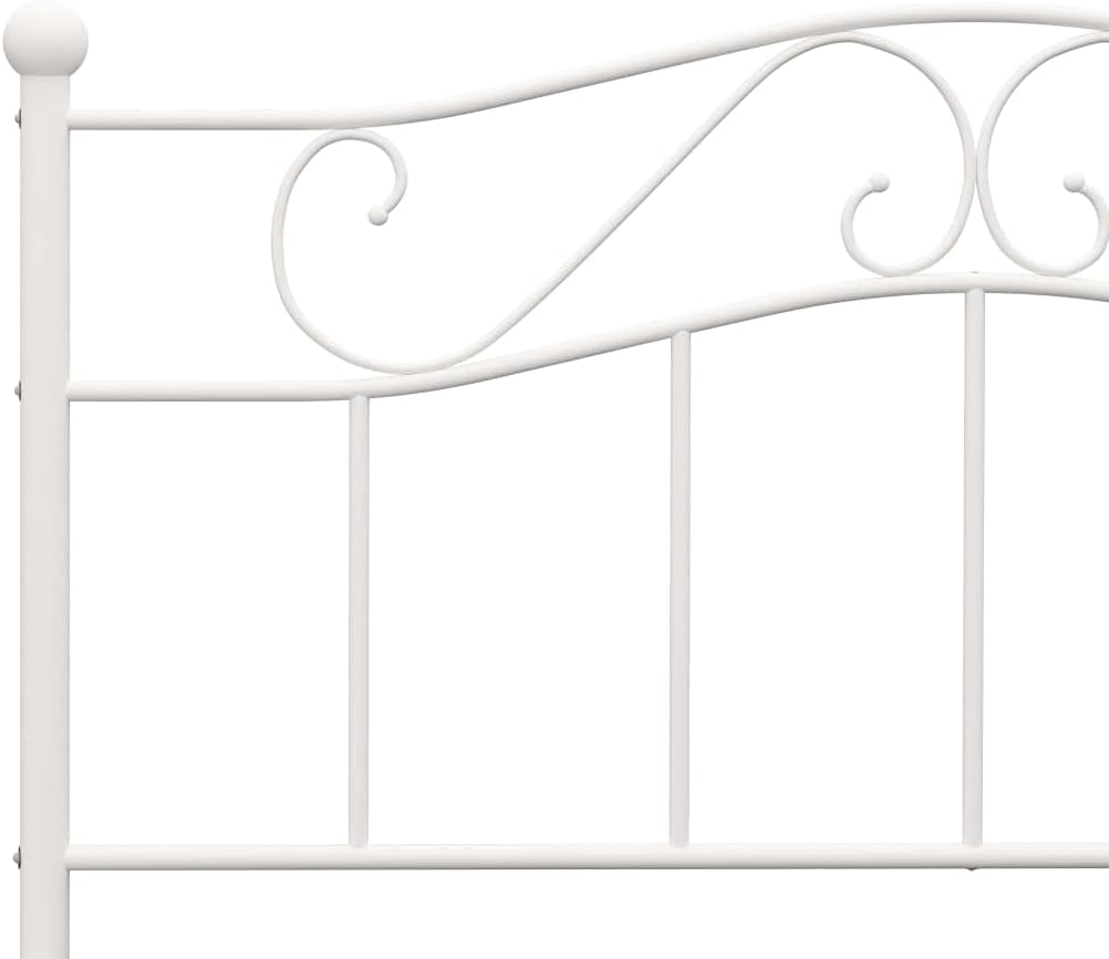 vidaXL Bedframe metaal wit 160x200 cm