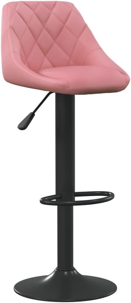 vidaXL Barkrukken 2 st fluweel roze
