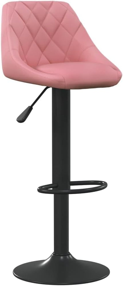 vidaXL Barkrukken 2 st fluweel roze