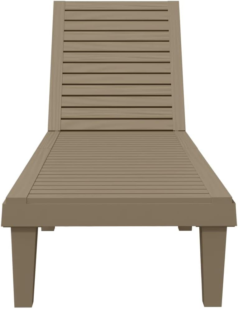 vidaXL Lounger 155x58x83 cm polypropylene light brown - QUORE