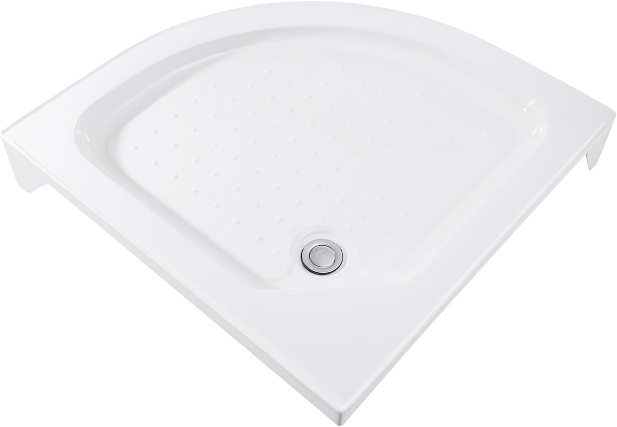 Douchebak – Douchebak Set – Douchevloer – Doucheplateau – Douchebak Acryl – Sectorvorm – 80x80x14 cm – Anti-slip – Snelle Afvoer