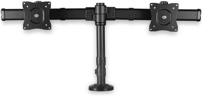 StarTech.com Dubbele monitorhouder - Ondersteunt monitoren van 13 '' tot 27'' - Verstelbaar - Bureauklem of doorvoergat bureausteun voor dubbele VESA-monitoren - Zwart (ARMBARDUOG)