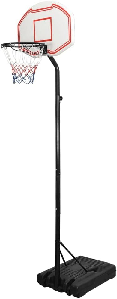 Basketbalring – Basketbalpaal – Basketring – Basketbalbord – Verstelbare Hoogte 282-352 cm – Duurzaam Polyethylene Wit