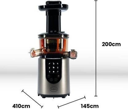 Sapcentrifuge – Slowjuicer – Sapmaker – Fruitpers – Juicer – Zilverkleurig – Digitaal Touchscreen – 3 Snelheden 45/50/55 TPM