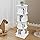 Bookcase, 4 Levels, 16 Compartments, Rotatable, Freestanding, Book Holder with Universal Wheels for Storing a Large Number of Books, Magazines, Craft Decorations, CDs, Etc. (White) - QUORE