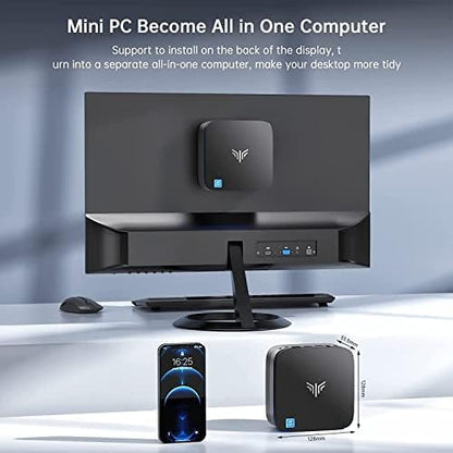 NiPoGi AK1PRO Mini PC Ιntel Celeron N5105 (tot 2,9 GHz),16GB RAM 512GB ROM Mini Desktop PC, Micro Computer, 4K UHD Dual Display/WiFi 5/BT4.2/Gigabit Ethernet/2x HDMI voor Kantoor,Bedrijf,Thuisbioscoop