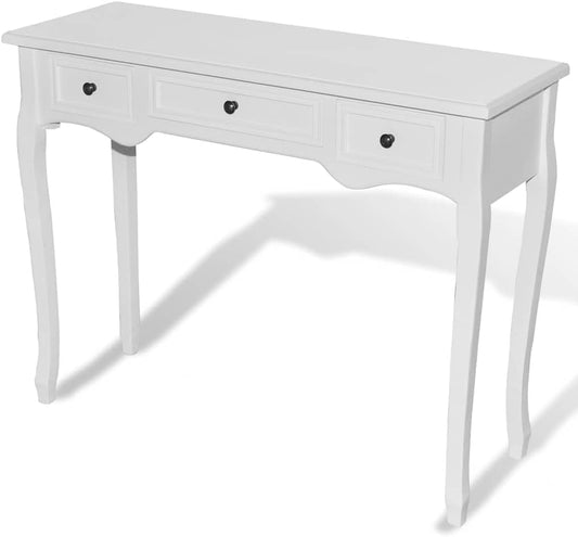 Classic Sideboard 100x35x78cm with 3 drawers White side table side table