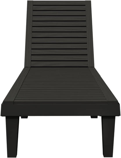 vidaXL Lounger 155x58x83 cm polypropylene black - QUORE