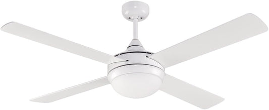 Wonderlamp Marea plafondventilator met licht, E27, 15 W, wit, 132 x 132 x 43 cm