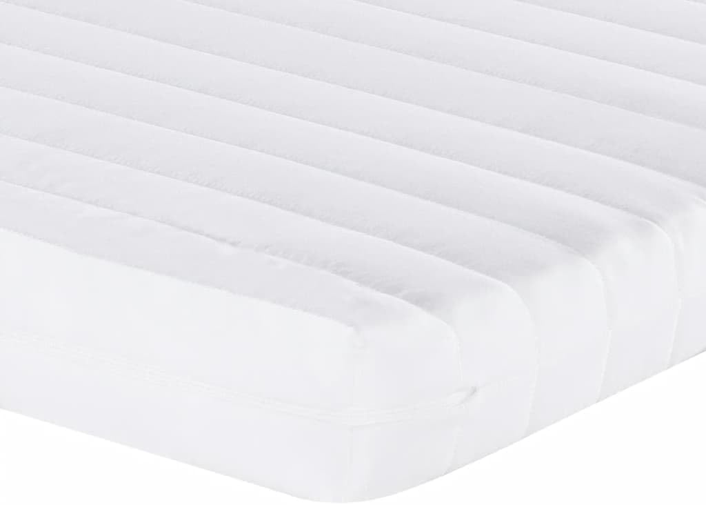 vidaXL Schuimmatras 7 zones hardheid 20 ILD 160x200 cm wit, matras, logeermatras, koudschuim of traagschuim, bedmatras, ledikant matras