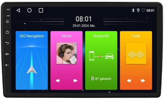 9''GPS Navigator Autoradio met CarPlay & Android Compatibel met Toyota Proace/Citroen Berlingo B9 Mk2 MK3/Opel Combo/Limousine X19 K9/Peugeot Partner Tepee/Rifter (A Navigator)