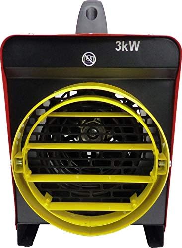 Aktobis Elektrische luchtverhitter WDH-BGP031S met slangaansluiting (Ø 20 cm) en een verwarmingscapaciteit van 3.000 watt (3 kW) !