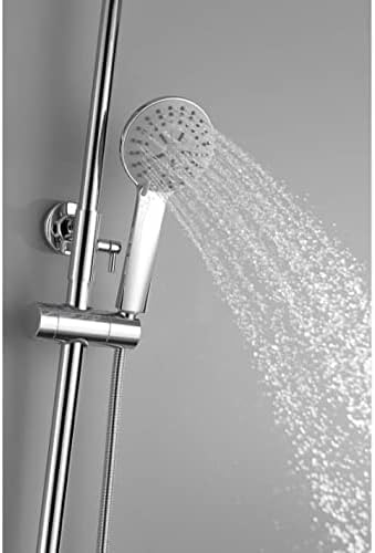 Doucheset – Douchekolom – Regendouche – Handdouche – Douchestang – Verstelbare Hoogte 95-132 cm – Chroom Roestvrij Staal