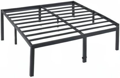 Olee sleep 45 cm stabiel stalen bed/stalen lattenrooster/anti-slip ondersteuning/matrasonderbouw/metalen bed/bedframe/bed / 160 x 200 cm/Queen/zwart/metaal