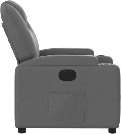Armchair, Reclining Chair, Sleeping Chair, Electric Chair with Adjustable Backrest, Dark Grey Fabric